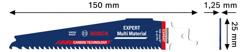 Säbelsägeblatt 150mm Holz Kst f.Holz Geeignet für Kunststoff