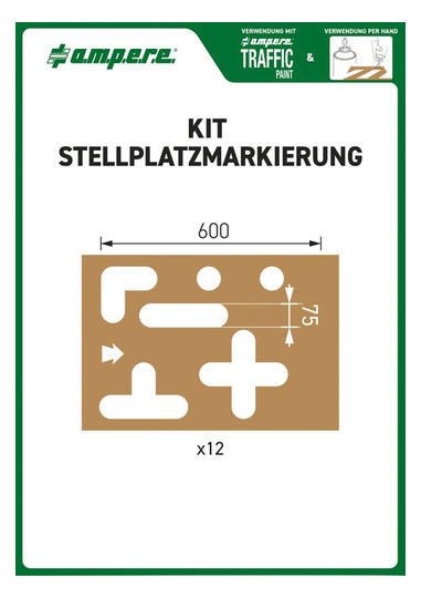 ampere-Schablonensatz KIT Stellplatzmarkierung