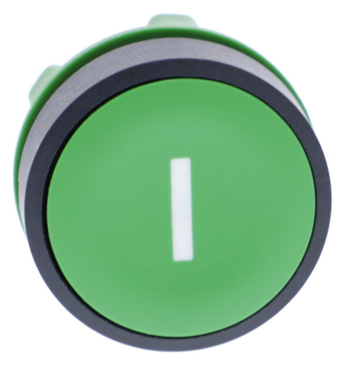 Drucktaster Front 1f gn Ø22,5mm rnd IP66 Tastend