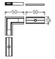 Kupplung/Verbinder ger ws Alu L50mm B50mm H18mm