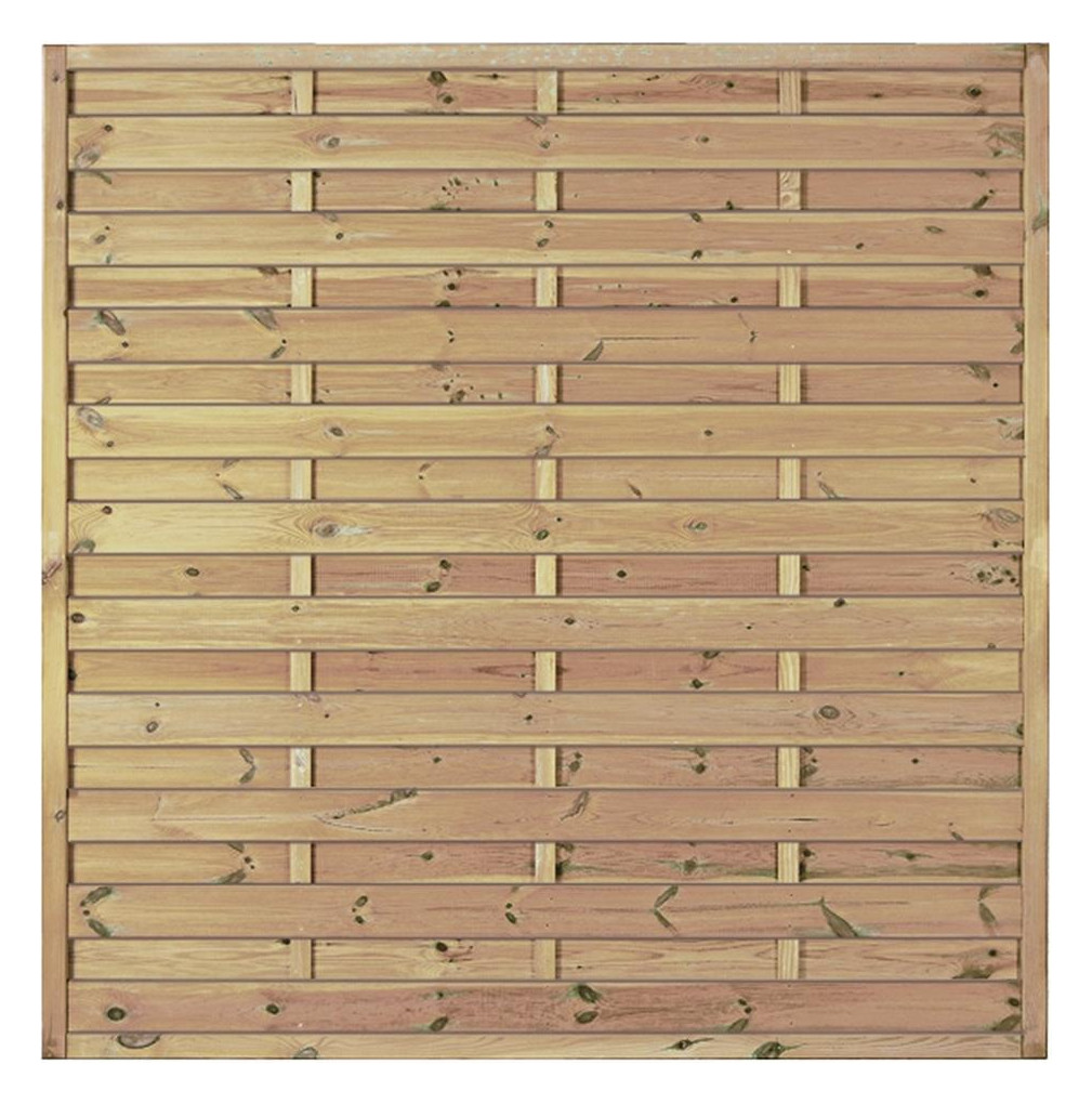 Bild Maxi-Massiv-Zaun 180x180cm Rahmen 45/45mm kdi grün Lamellen geriffelt & geschrau - n.a.-0