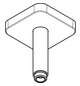hansgrohe Deckenanschluss softsquare Axor 100 mm, chrom, eckig