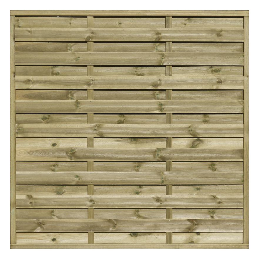Bild ECO-Dichtzaun 180 x 180cm Rahmen 30/45 m m, kdi grün Lamellen 5 x 100 mm glatt - n.a.-0