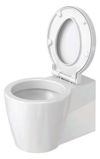 Duravit WC-Sitz Starck 1 mit Absenkautomatik, abnehmbar, mit Scharnierwelle, weiß