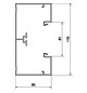 Geräteeinbaukanal Alu 170x85mm ver-ws RAL9016 GEB-K besch 12820qmm 2000mm