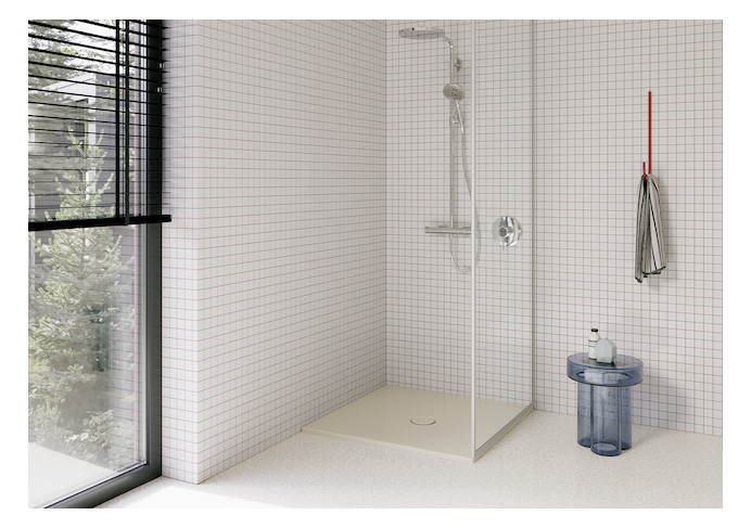 Duschfläche BetteFloor 5831 80x80cm, Mini-Wannenträger, jasmin