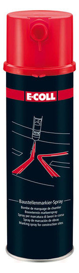 E-COLL-Baustellenmarkierspray, rot - 500 ml
