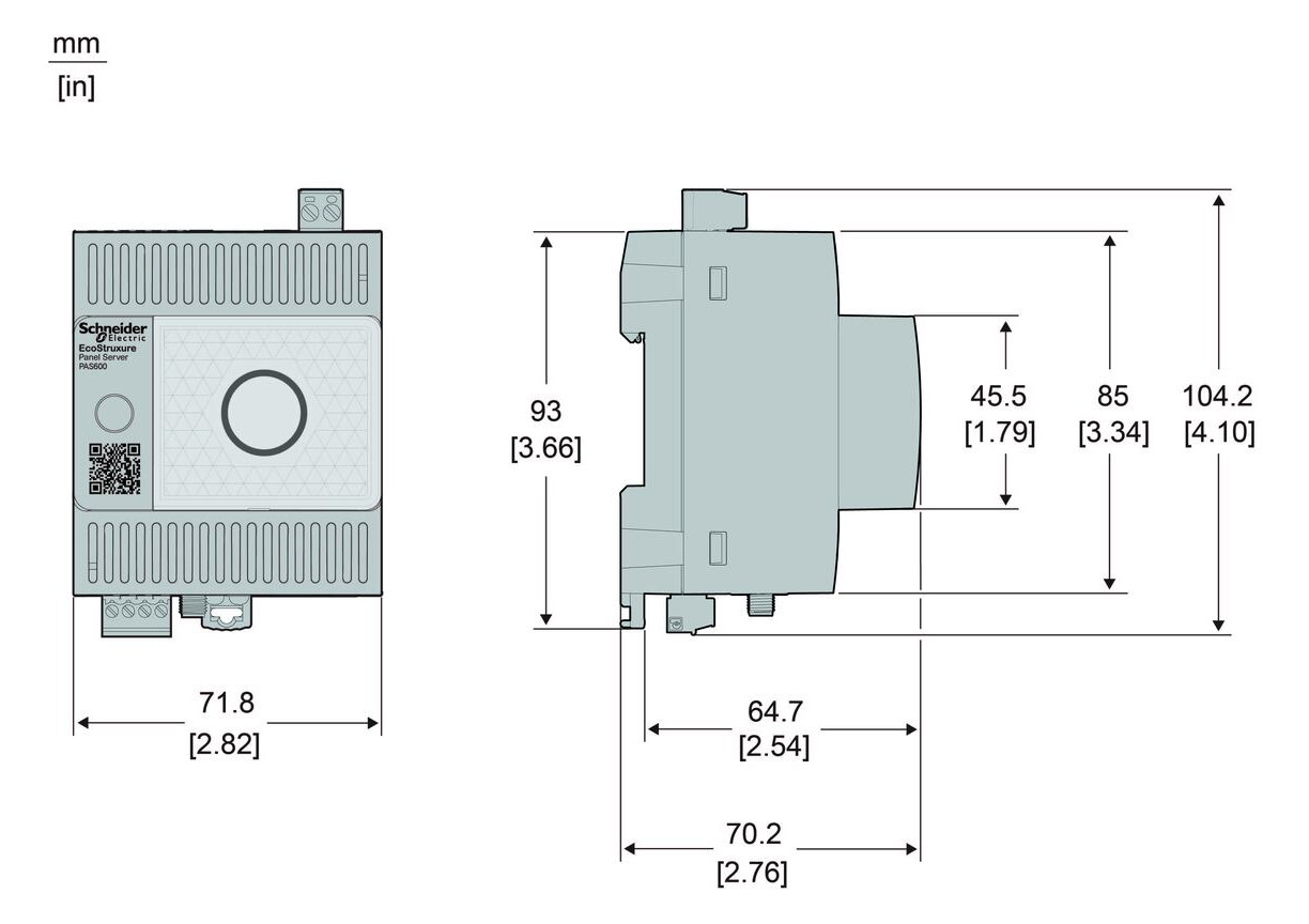 Gateway Modbus REG 110-240V LED 4TE IP30 m.LED-Anz