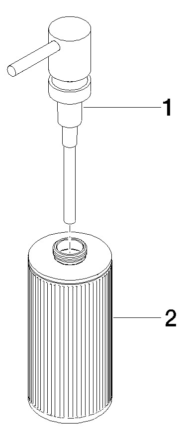 Dornbracht Spender CYO 60x182mm, Standmodell, Dark Platinum gebürstet Dornbracht Spender CYO 60x182mm, Standmodell, Dark Platinum gebürstet