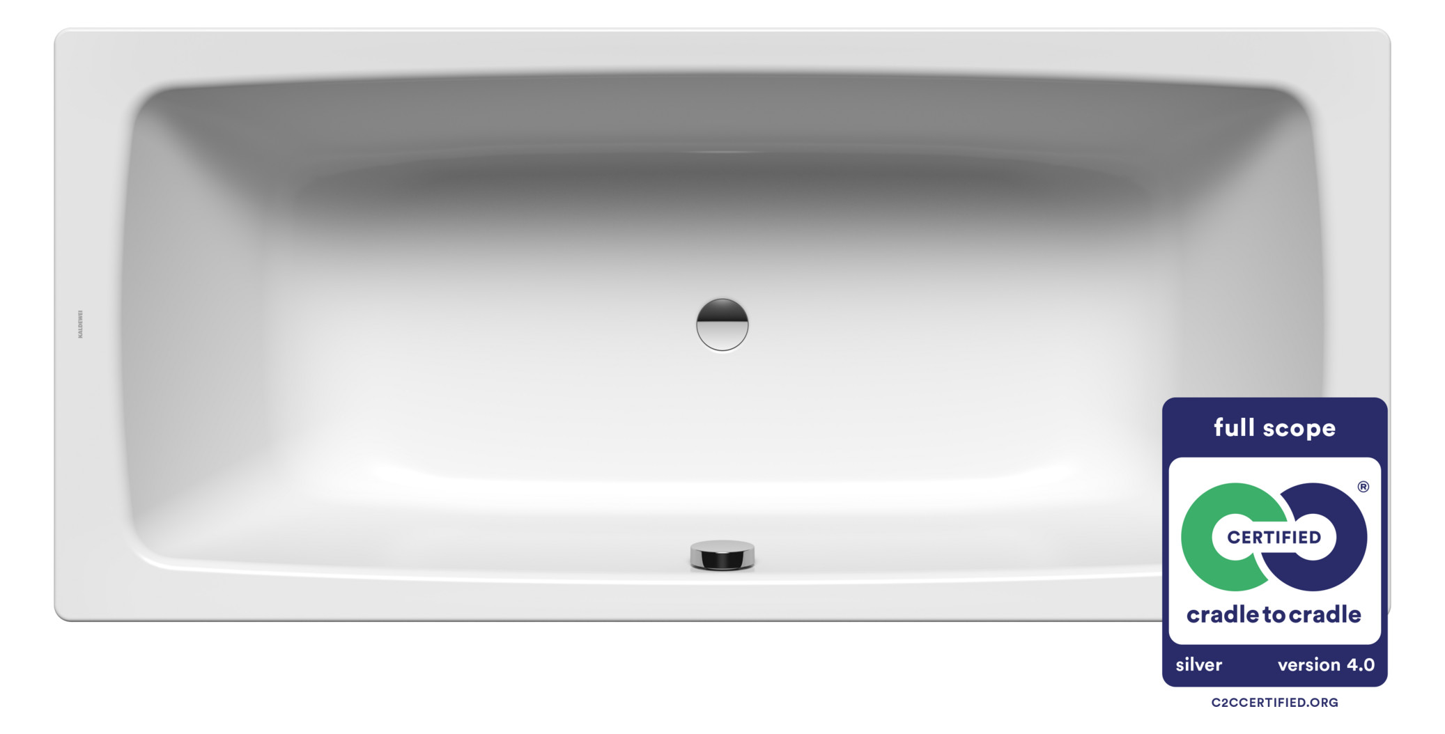 Kaldewei Badewanne CAYONO DUO-724 170x75cm, alpinweiß