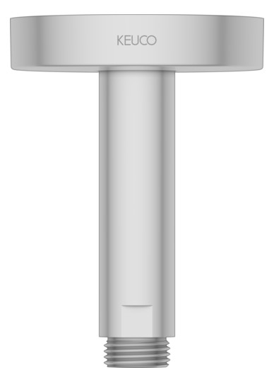 KEUCO Brausearm Ausladung 100 mm, aluminium-finish, Deckenanschluss, Rosette rund
