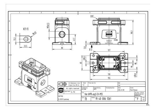 HART Han 6HPR-asg1-SV-M25    19400061261 