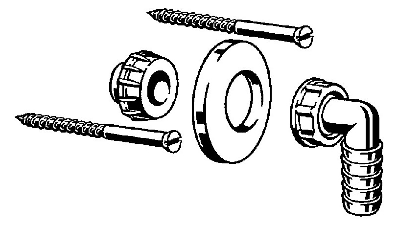398491-TÜLLE MIT ROSETTE, KAPPE UND SCHRAUBEN