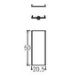 Kupplung/Verbinder ger al L50mm B20,5mm