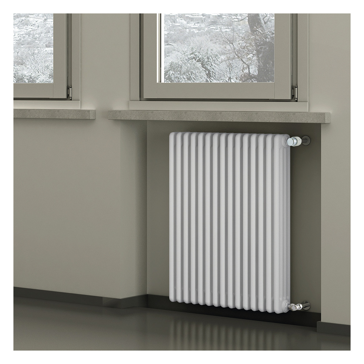 Bemm Laser-Röhrenradiatoren Mera Bauhöhe 195 mm, 55 Elemente, BT 139 mm