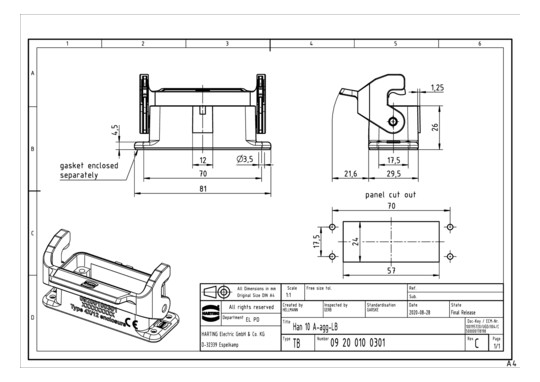 HART Anbaugehäuse            09200100301 