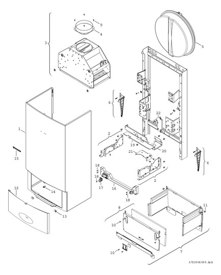 BOSCH Gas-Heizwert-Kessel CERASTARCOMFORT ZWR 24-7 KE 21, Erdgas L, LL, wandhängend