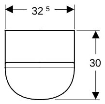 Geberit Urinal Renova Plan weiß, mit Deckel, Zulauf/Abgang hinten