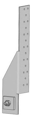 Bild ZugankerHT2 Zuglasche re. 340x60/60x3,0m m - HGH-0
