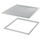 Duschwanne BetteUltra 8750 90x80x2,5cm, Glasur, Mini-Wannenträger, beige