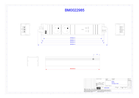 Bachmann STEP ALU 2xUTE 1xUSB  BM0022985 
