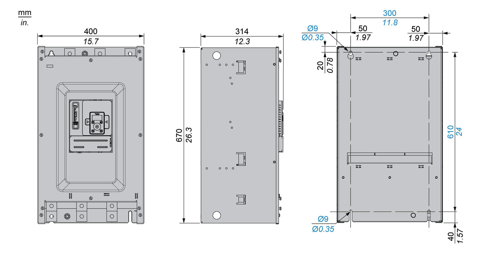 Sanftstarter 208-690V 480A 250kW/400V 132kW/230V