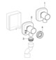 Geberit UP-Urinal-Ablauf 50 mm, für Urinal Abgang hinten, PE, schwarz