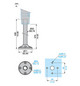 Standfuß mit Rohr ws 400mm Metall