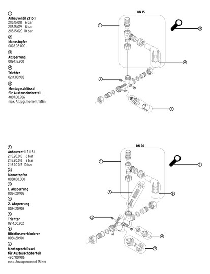 SYR Sicherheitsgruppe SYRobloc 24 6 bar, R 3/4, DN 20, rohgelb