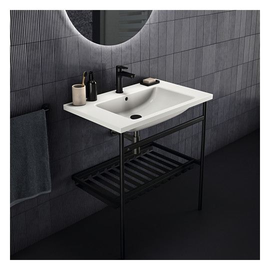 Ideal-Standard Möbel-Waschtisch i.life B 81x51x18cm, mit Hahnloch/Überlauf, weiß