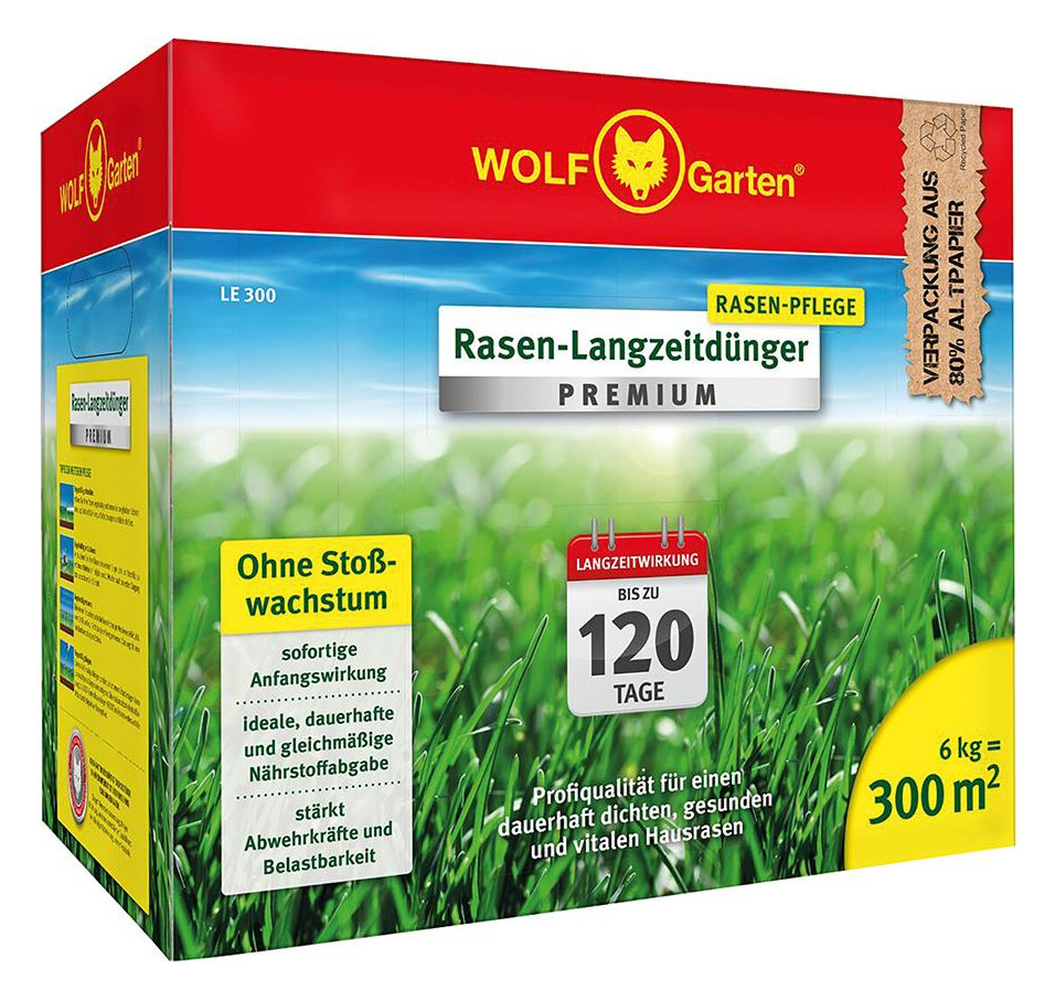 Bild Rasen-Lanzeitdünger 6kg LE 300 Premium - WOLF GARTEN-0