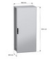 Standschrank ST IP55 B800xH1800xT500mm pulverbesch RAL7035 Koppelbar