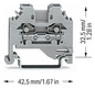 Reihenklemme 0,08-4qmm Serie 281 1Etage 2kl gr 32A Hutschiene TH35