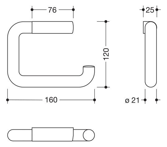 HEWI Toilettenpapierhalter 477 160x120mm, signalweiß