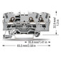 Reihenklemme 0,5-4qmm Serie 2004 1Etage 3kl gr 32A Hutschiene TH35