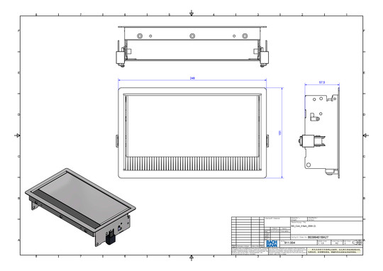 Bachmann CONI Einbaurahmen kurz 338.0203 