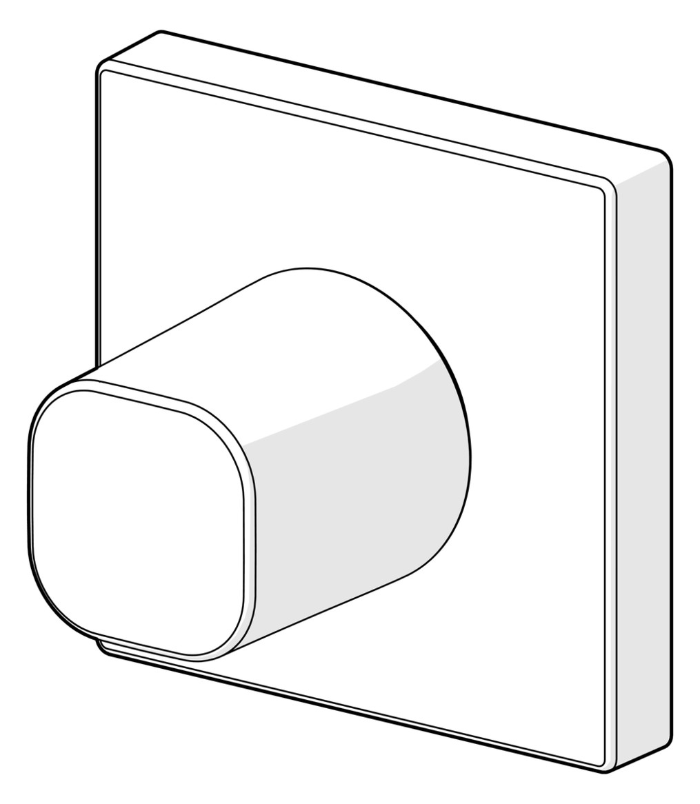 HANSA Fertigmontageset HANSALIVING für UP-Ventil, Durchflusseinstellgriff, Rosette eckig, chrom