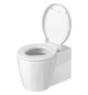 Duravit WC-Sitz Starck 1 mit Absenkautomatik, abnehmbar, mit Scharnierwelle, weiß