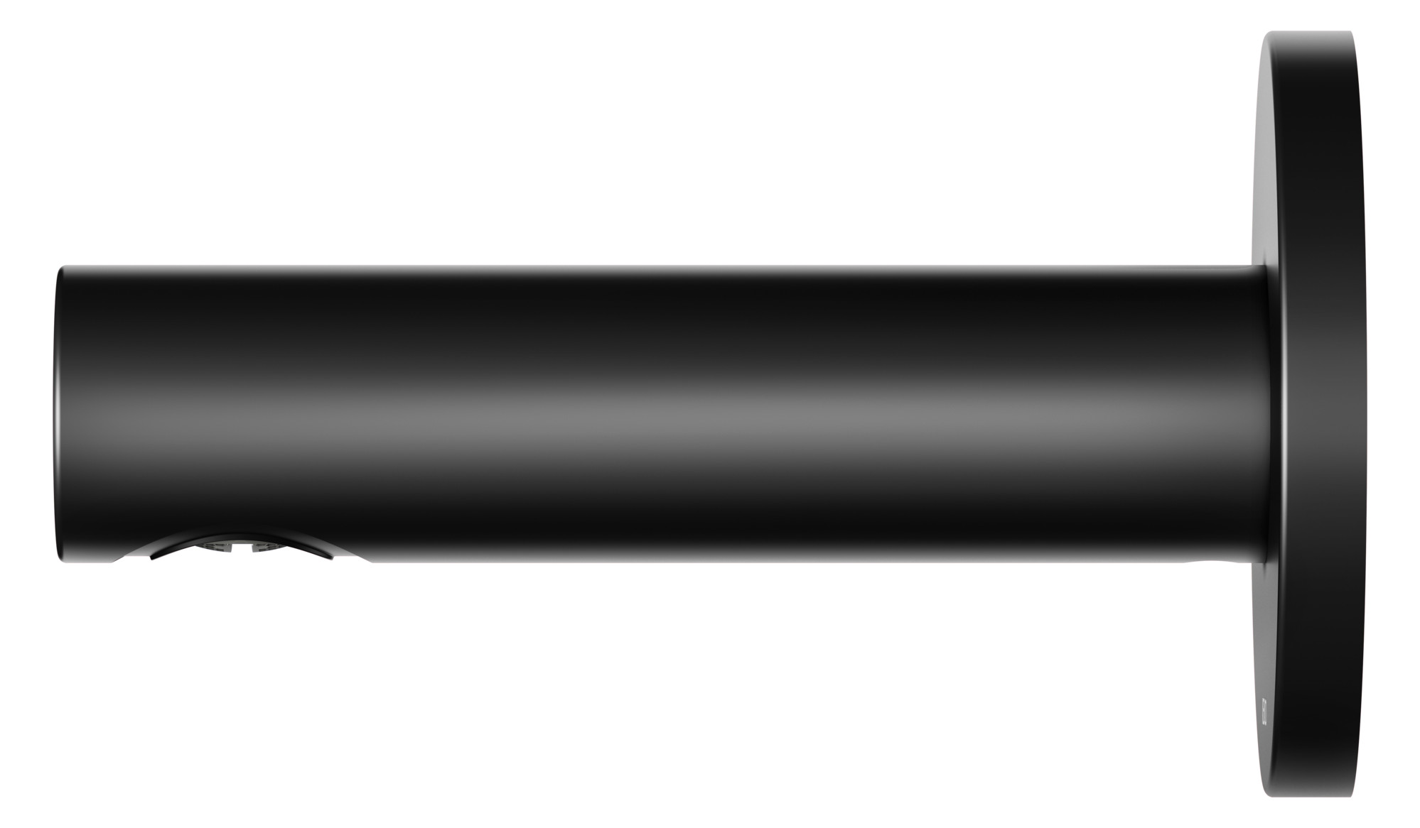 KEUCO Wanneneinlauf IXMO Ausladung 130 mm, schwarz matt, runde Rosette