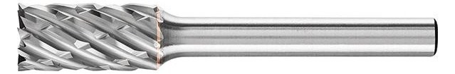 Bild Frässtift HM zylindrisch mit Stirnverzah nung 1020 STEEL 6mm 10x20mm Pferd-0