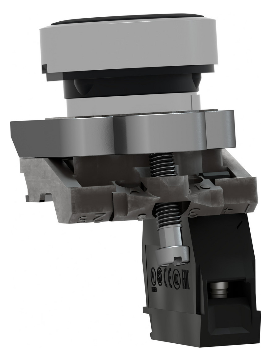 Drucktaster 1f sw rnd Ø22,5mm 1S IP66 fl Tastend