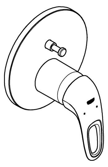 GROHE Fertigmontageset Eurostyle UP-Wannen-Einhebelmischer, offener Metall-Hebelgriff, chrom