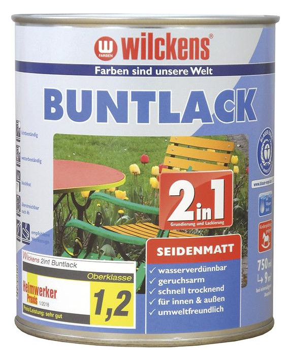 Bild Buntlack 2in1, 750 ml s-matt, Anthrazit RAL7016 - wilckens-0