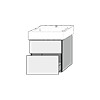 SA Waschtischunterbau mit Auszügen 3way (BS433) 591x550x447 Sandgrau-Matt