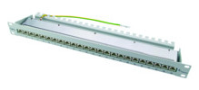 Patchpanel 24Ports 1HE Cat6A Schirm RAL7035 19Zoll-Einbau