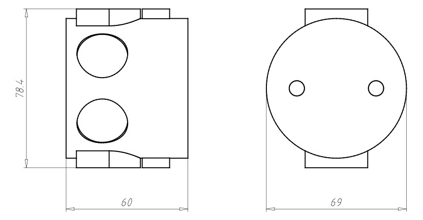 BSdose E120 UP Ø60x60mm Kst rnd IP2X Brandschutzdose