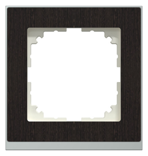Rahmen 1f wenge/alu mt M-Pure Decor Holz f.GEB-K Unterputzmontage