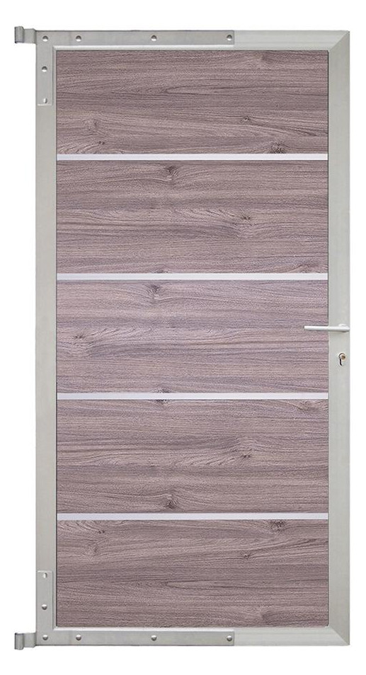Bild FARÖ-Tor-Komplettset 90 x 173 cm, Esche- grau/silber - n.a.-0