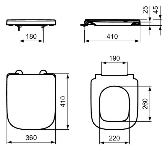 Ideal-Standard WC-Sitz i.life S 36x41x4,5cm, Wrapover, weiß
