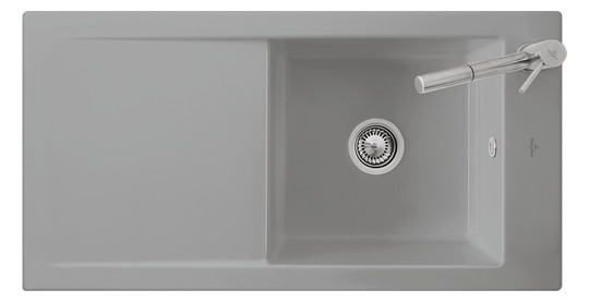 V&B Spüle Timeline 60 mit Ablaufgarnitur, mit Handbetätigung, timber CeramicPlus